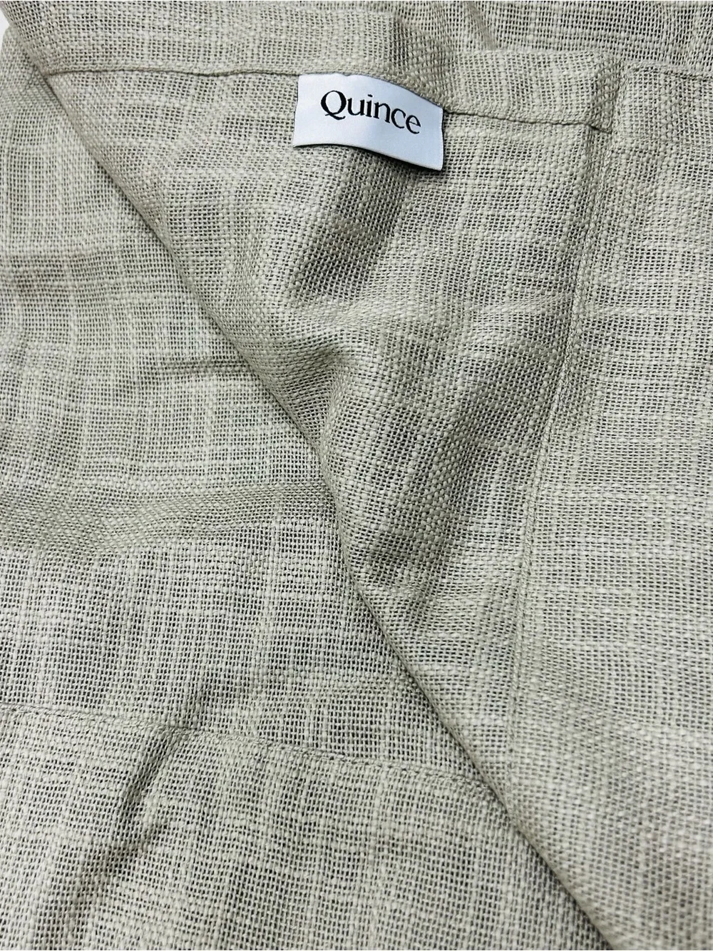 NWT QUINCE Set Of 48x84 Cotton Sheer Curtains Grey 0517